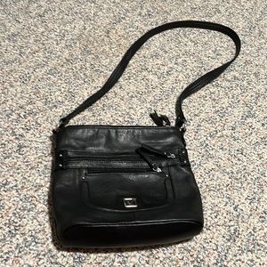 Black Stone Mountain leather crossbody bag